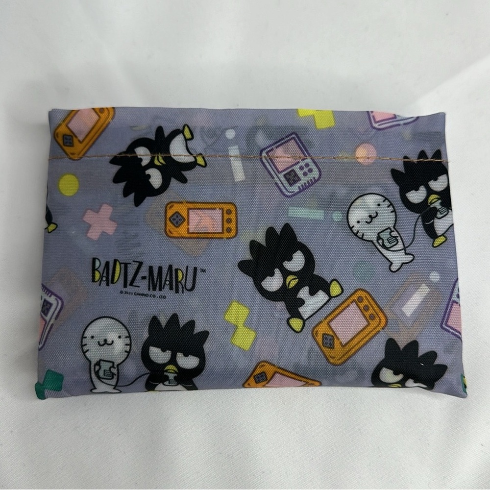 Sanrio Bad Batz-Maru Waterproof Portable Foldable Nylon Grocery Tote Bag - Picture 3 of 5